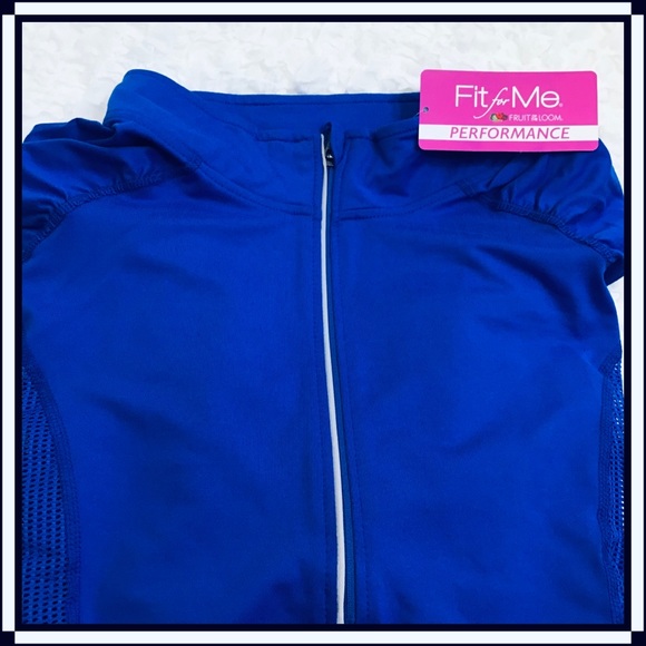 FRUIT OF THE LOOM ACTIVE MESH SEMI-FITTED ZIP RUNNING TOP NWT - 1X - Picture 3 of 13